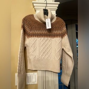 DEREK LAM 10 CROSBY Marcella Fair Isle Turtleneck size Small NWT